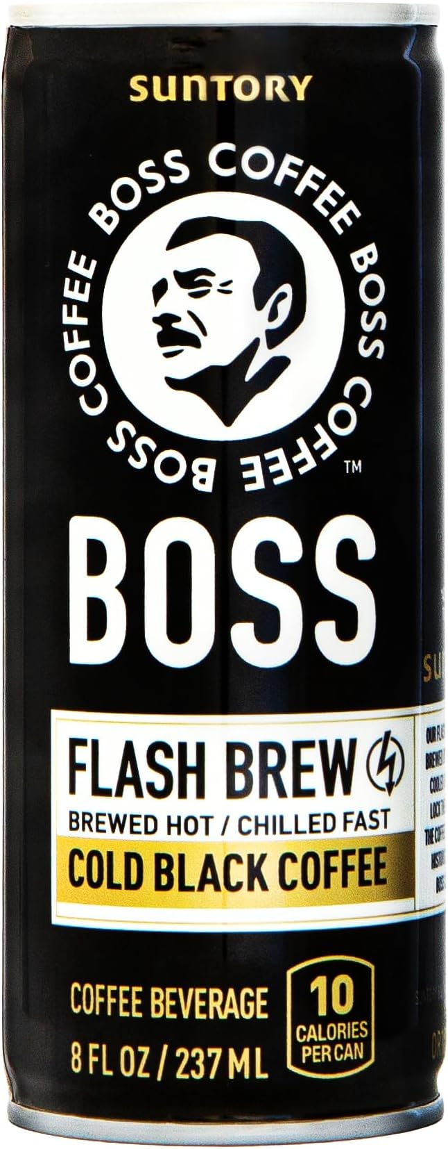 BOSS Coffee by Suntory - Japanese Flash Brew Original Black Coffee, 8oz 12 Pack, Imported from Japan, Espresso Doubleshot, Ready to Drink, Keto Friendly, Vegan, No Sugar, No Gluten, No Dairy