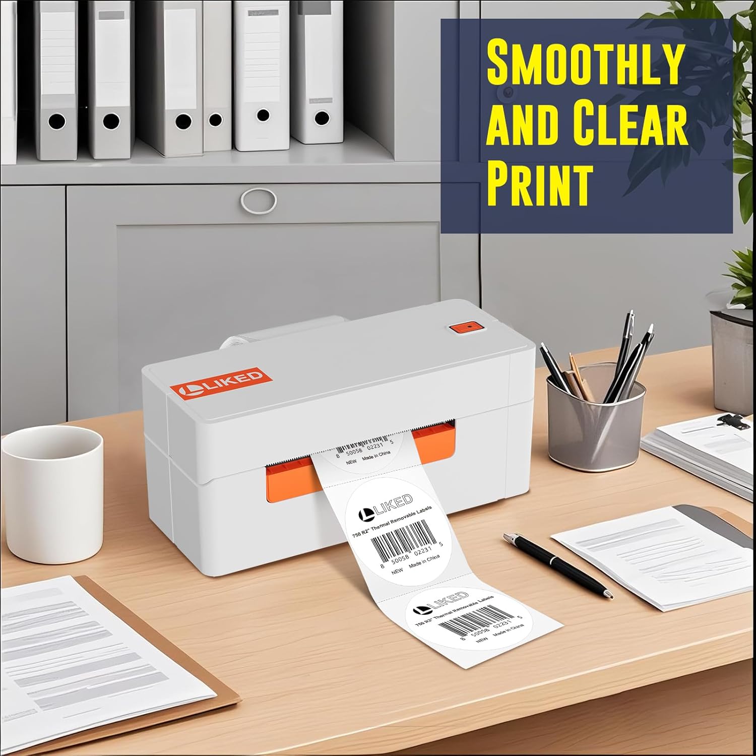 L LIKED 2" Round Direct Thermal Labels for Block, Permanent Adhesive Circle Label & Compatible with Rollo, Zebra and Other Desktop Printers (10 Roll, 7500 Labels) - Image 6