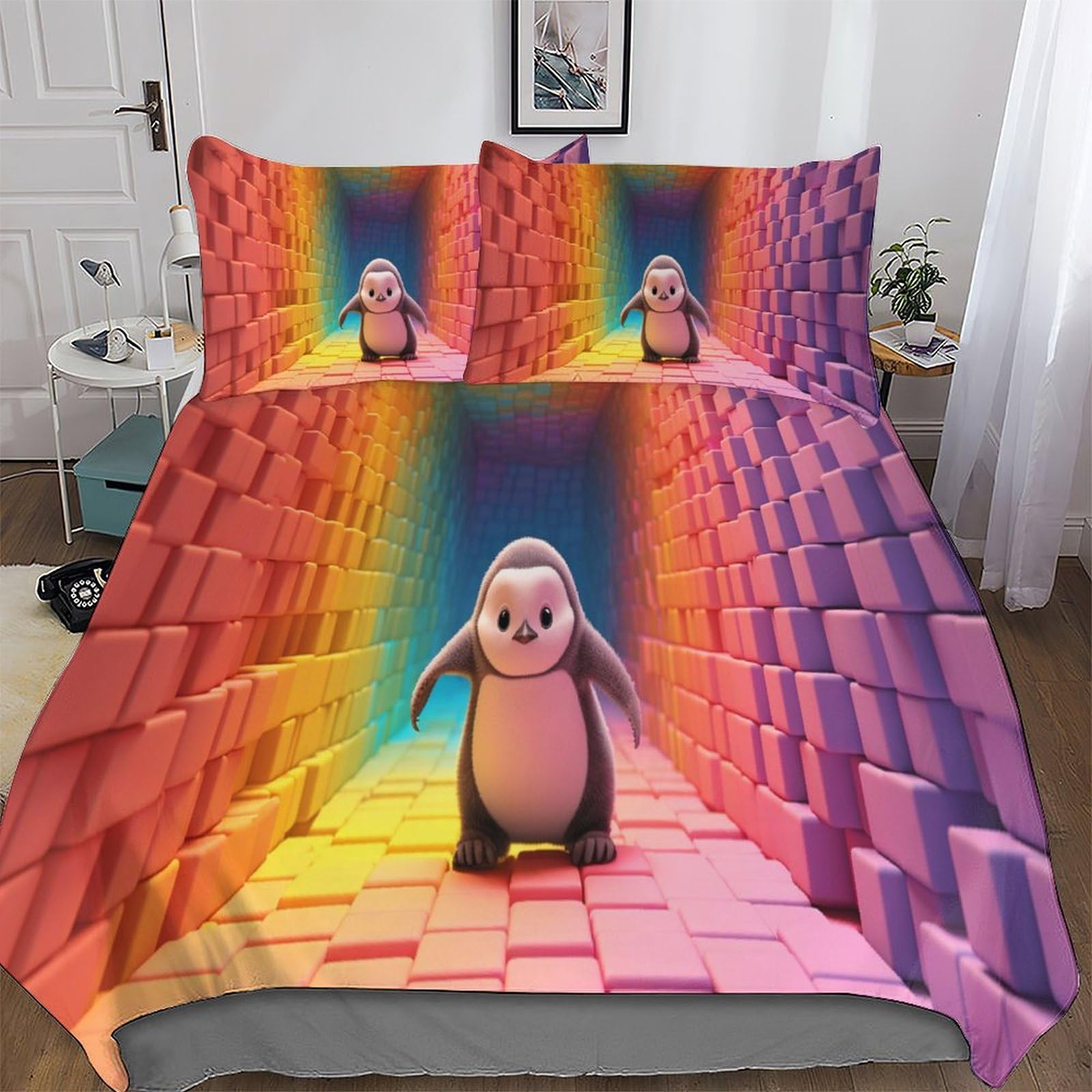Housse de couette pingouin douce pour transformer la chambre des enfants et des adultes