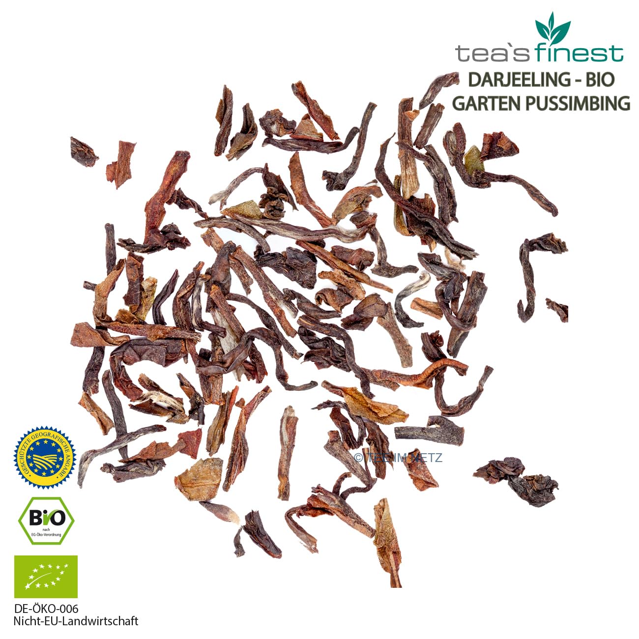 tea`s finest Schwarzer Tee Darjeeling* Gartentee Pussimbing FTGFOP1 Second Flush - BIO (1000 Gramm)