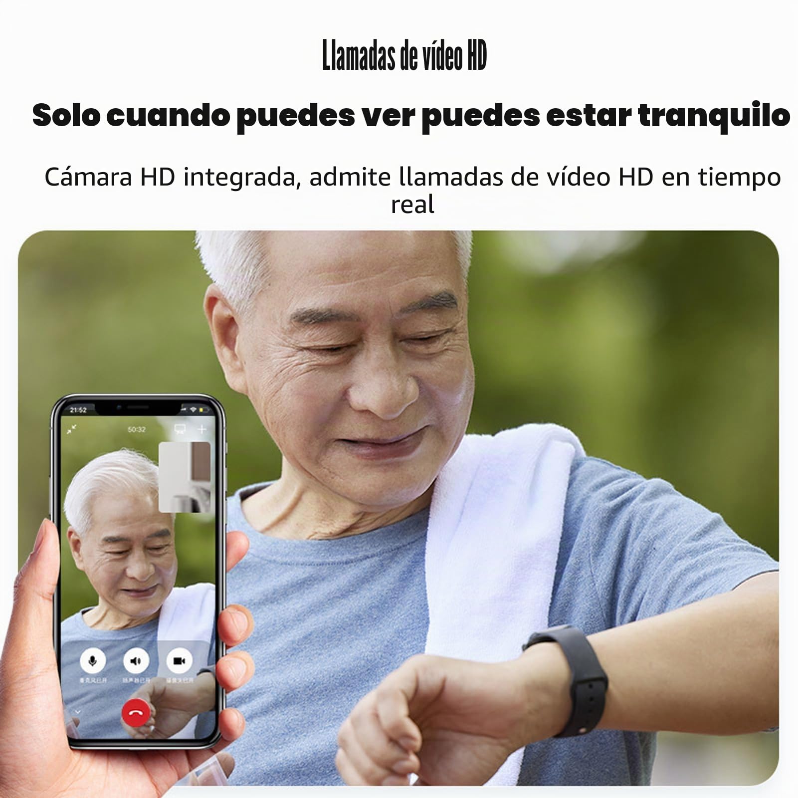 Reloj Localizador GPS Ancianos Pulsera Avisador Personas Mayores Largo Alcance, Reloj Inteligente con Detección Caídas, SOS Smartwatch para Personas Mayores,Black