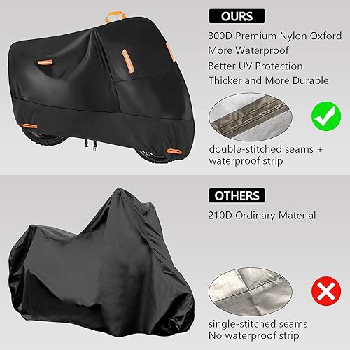 Miniatura 2 de Cubierta para motocicleta pequeña de 300D resistente, Seceles para todas las estaciones, cubierta duradera impermeable para scooter con protección