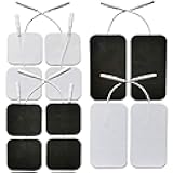 TENS Unit Replacement Pads - Compatible with AUVON and TENS 7000 Unit - Durable Self-Adhesive Electrodes Pads Combo 12 Pcs 2