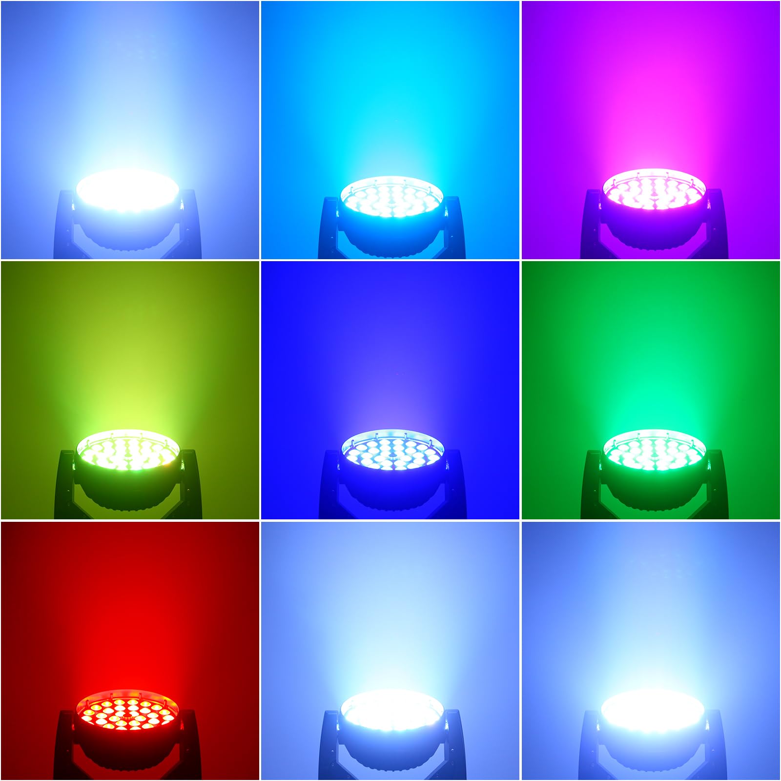 2PCS 36X10W Teste Mobili DMX512 RGBW 4 in 1 Zoom Beam Wash Effetto Luci Discoteca lluminazione palcoscenico per Professionali DJ Natale Feste Club Concerti