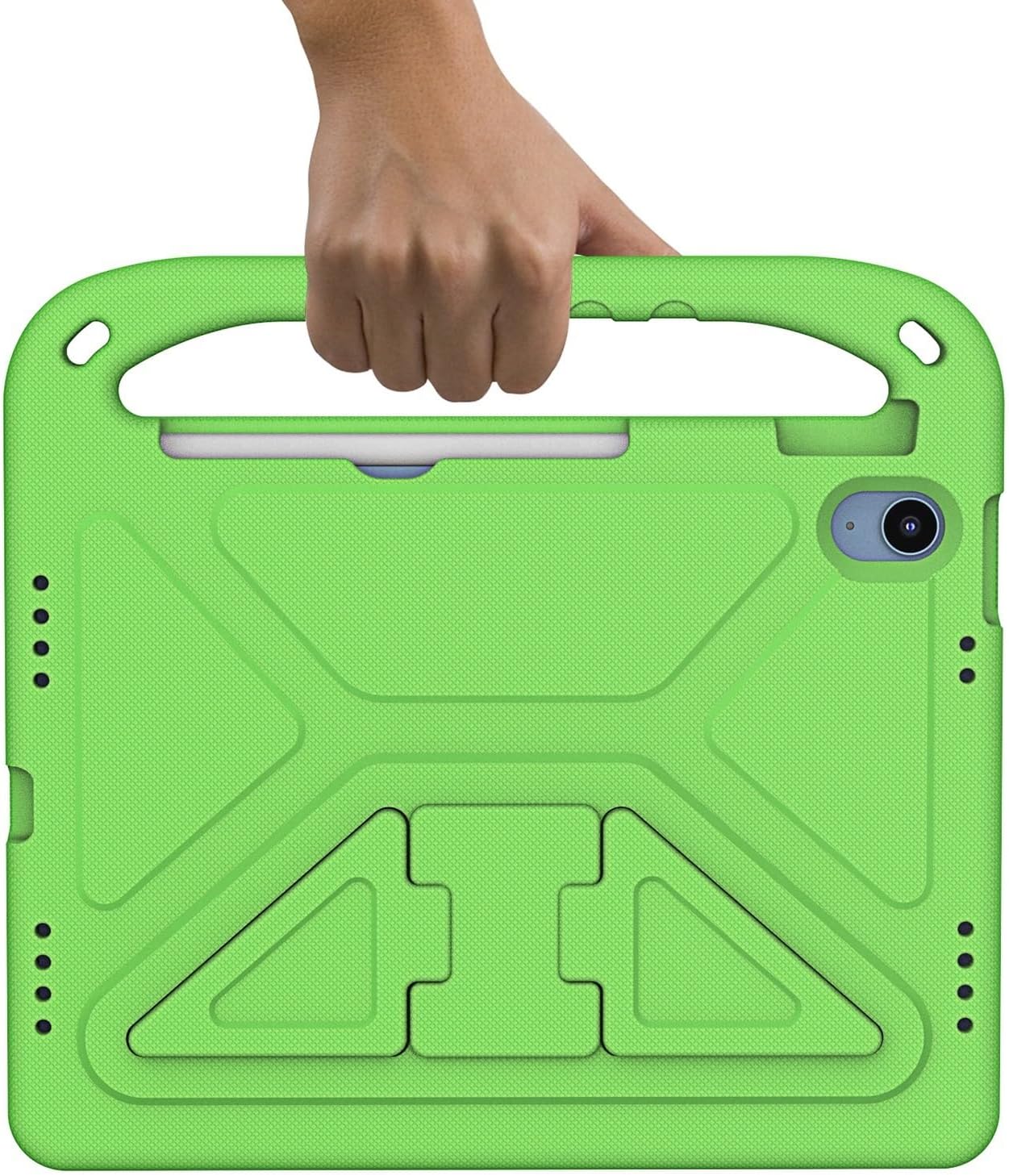 Tablet PC Bags Cases Sleeves Kids Case Compatible with iPad 11th Gen A16 11 Inch 2025,Light Weight Shock Proof Handle Stand Kids Friendly Protective Cover Case+Shoulder Strap(Green)