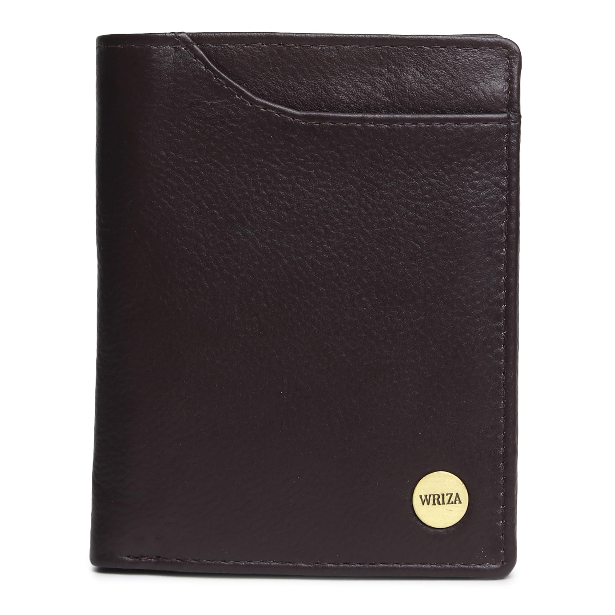 wriza Men's Travel Trendy | Formal Genuine Leather Wallet with RFID Blocking (Brown)-picture-17