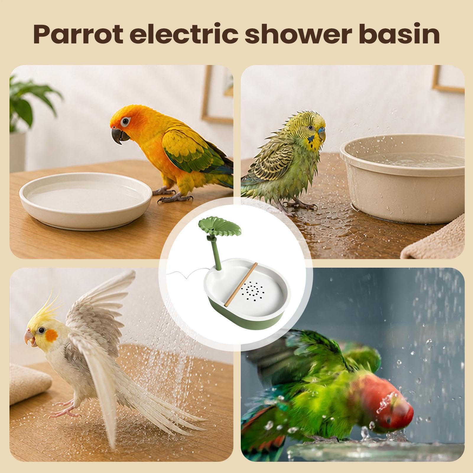 Vasca da bagno per uccelli a circolazione automatica - vasca da bagno da