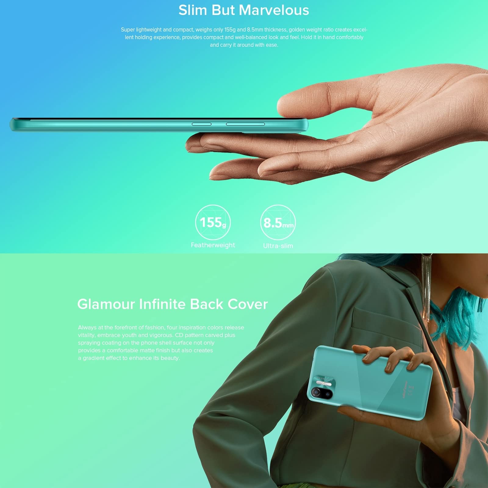 Ulefone 4G Smartphone Offerta del Giorno NOTE 6(P), 8,5mm Ultra Sottile Cellulare DUAL SIM,Schermo HD+ 6,1'', Slot Per 3 Schede, Android 11 Go, 2GB+32GB, Fotocamera 8MP+5MP,GPS Sblocco Facciale Rosso