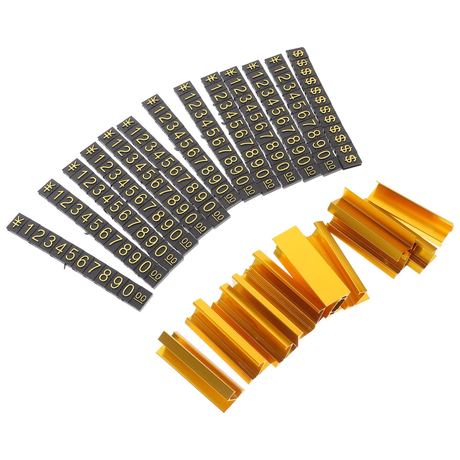 NAMOARLY Store Display Tags 12 Sets Aluminum Alloy Display Cube Numbers for Shopping Mall Supplies