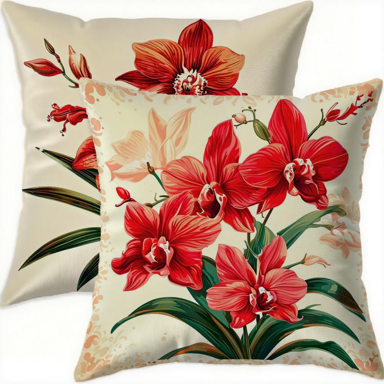 Housse coussin 80x80cm rouge imperméable, idéale pour sublimer le canapé du salon en famille