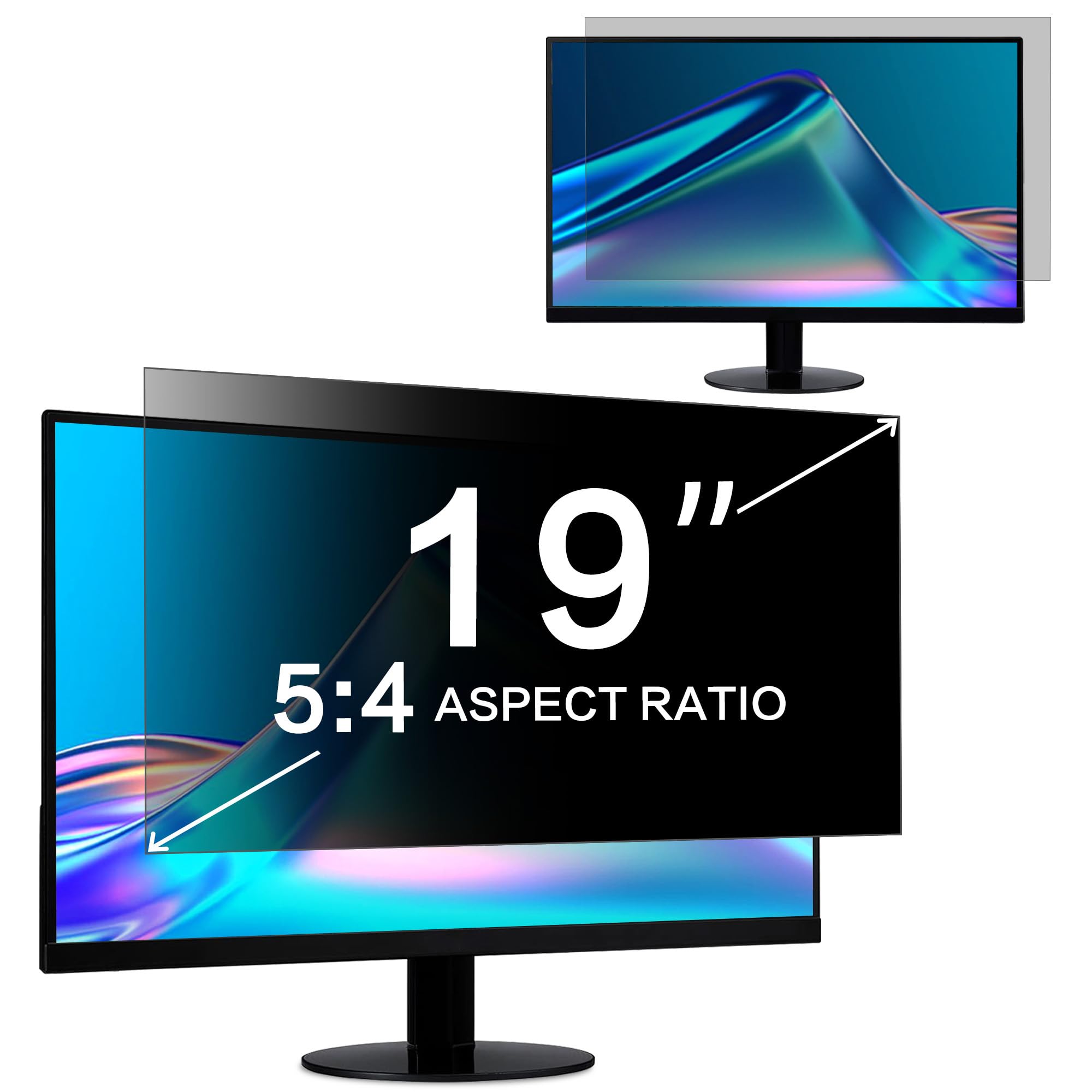 ZOEGAA Blickschutzfolie 19 Zoll Monitor 5:4 Seitenverhältnis, Abnehmbarer Sichtschutzfolie, Anti Blaulicht Blendschutz Sichtschutz für 19 Hp/Dell/Acer/Lenovo/ThinkPad/Asus