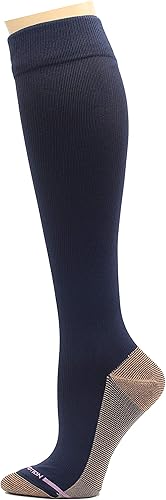 Miniatura 2 de Dr Motion Calcetines terapéuticos de compresión graduados con infusión de cobre para mujer banda no vinculante costura lisa en los dedos 4 pares