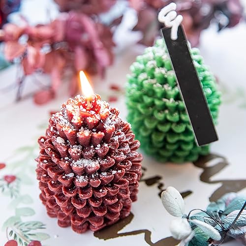 Miniatura 2 de 2 moldes de silicona para velas de cono de pino molde de vela de resina en forma de piña de Navidad 3D molde de adorno para velas de jabón cera de