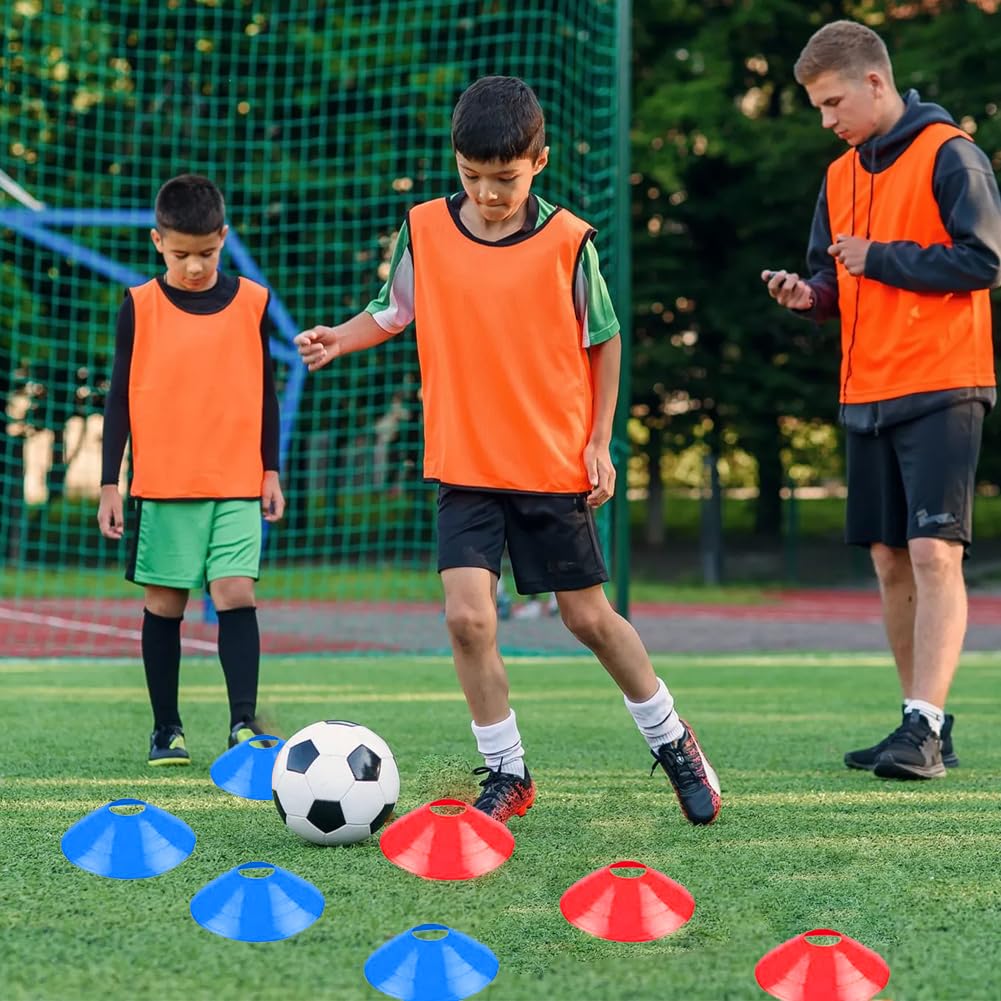 Accessoires d'entraînement de Football Cadeaux de Football pour garçons Échelle de Coordination 6 m Kit d'entraînement de Football 12 Chapeaux et entraîneur de fo