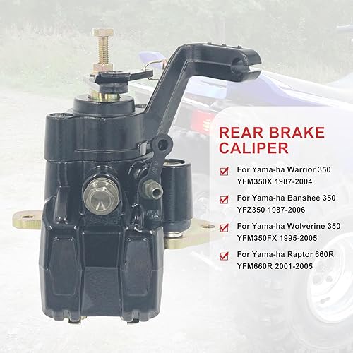 Miniatura 5 de Triumilynn Pinza de freno trasera para Yamaha Warrior 350 1987-2004 / Banshee 350 / Wolverine 350 / Raptor 660 Pinza con freno de estacionamiento #