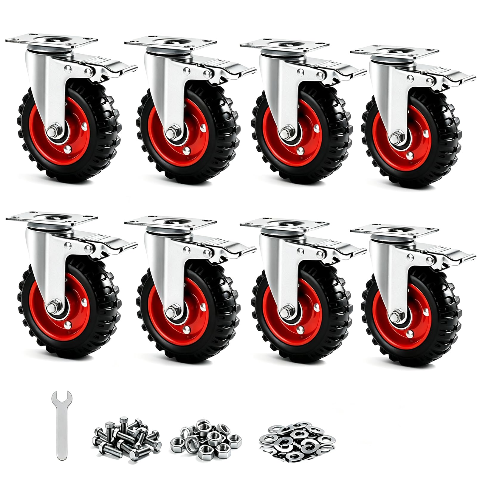 Heavy Duty Caster Wheels - 2400lb Capacity -12