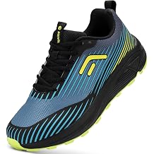FitVille Men Trail Running Shoes Extra Wide Shoes for Men, Mountain Trail Runner Sneakers, Cushion Walking, Jogging, Plantar Fasciitis
