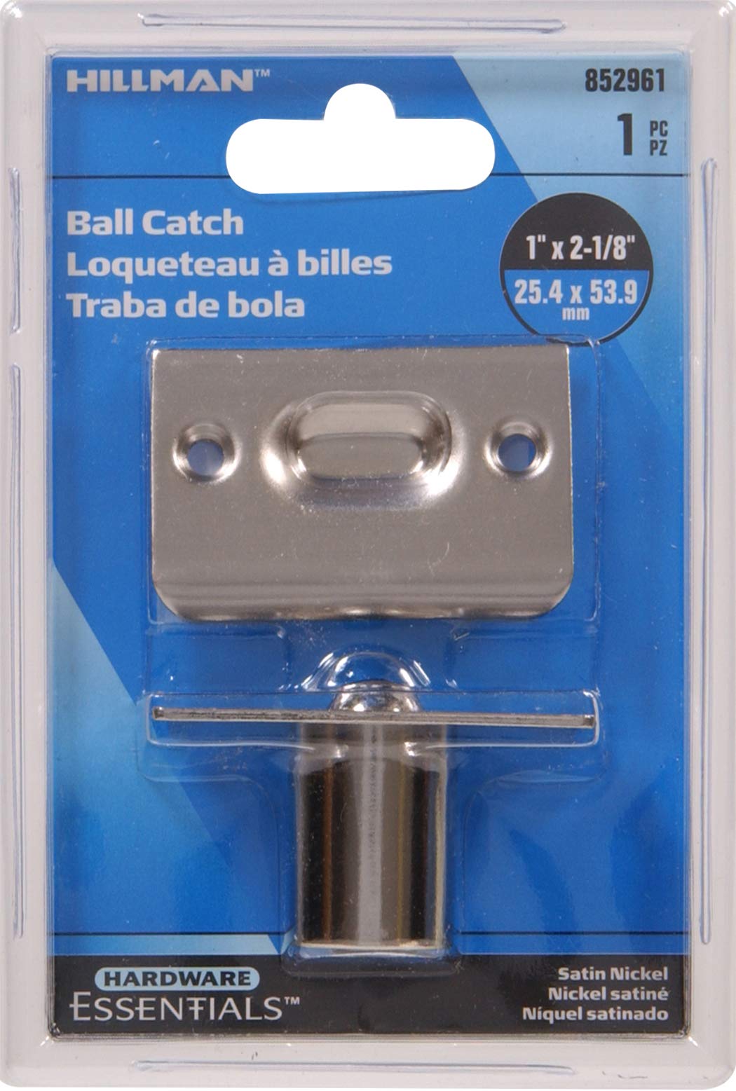The Hillman Group 852961 Kugelschnäpper aus satiniertem Nickel, 1 Stück