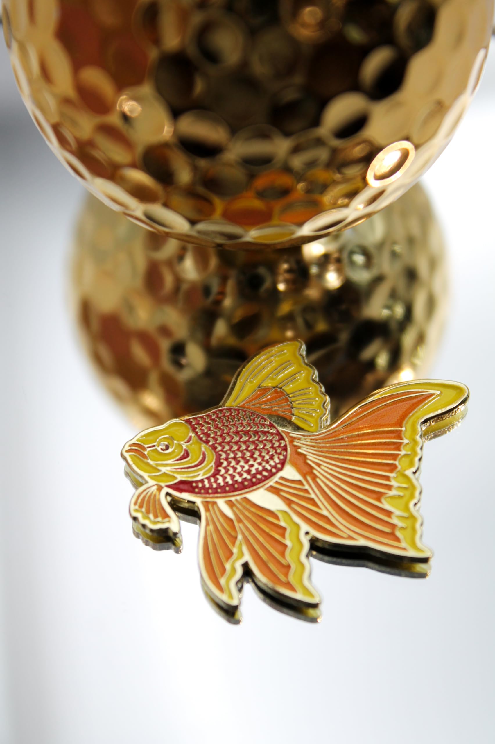 MULLIGAN HOOLIGAN Gold Fish Golf Ball Marker + Magnetic Hat Clip, Funny and Unique Golf Gifts, Premium Quality, The Perfect for Your Favorite Golfer, Golf Accessories for Any Occasions — image 1