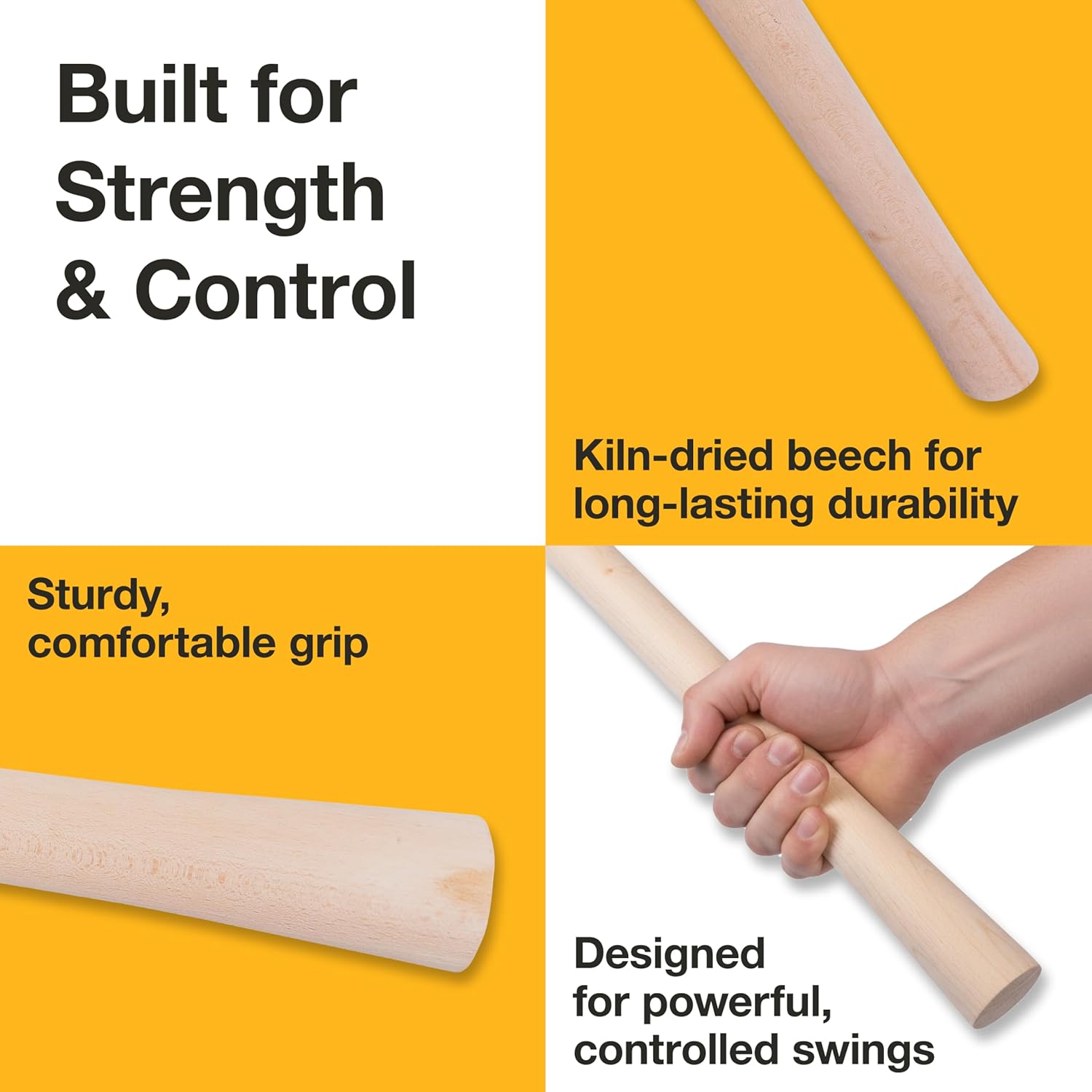 Amtech A2400 Pickaxe Handle, Wooden Mattock Handle, 35" (900mm)