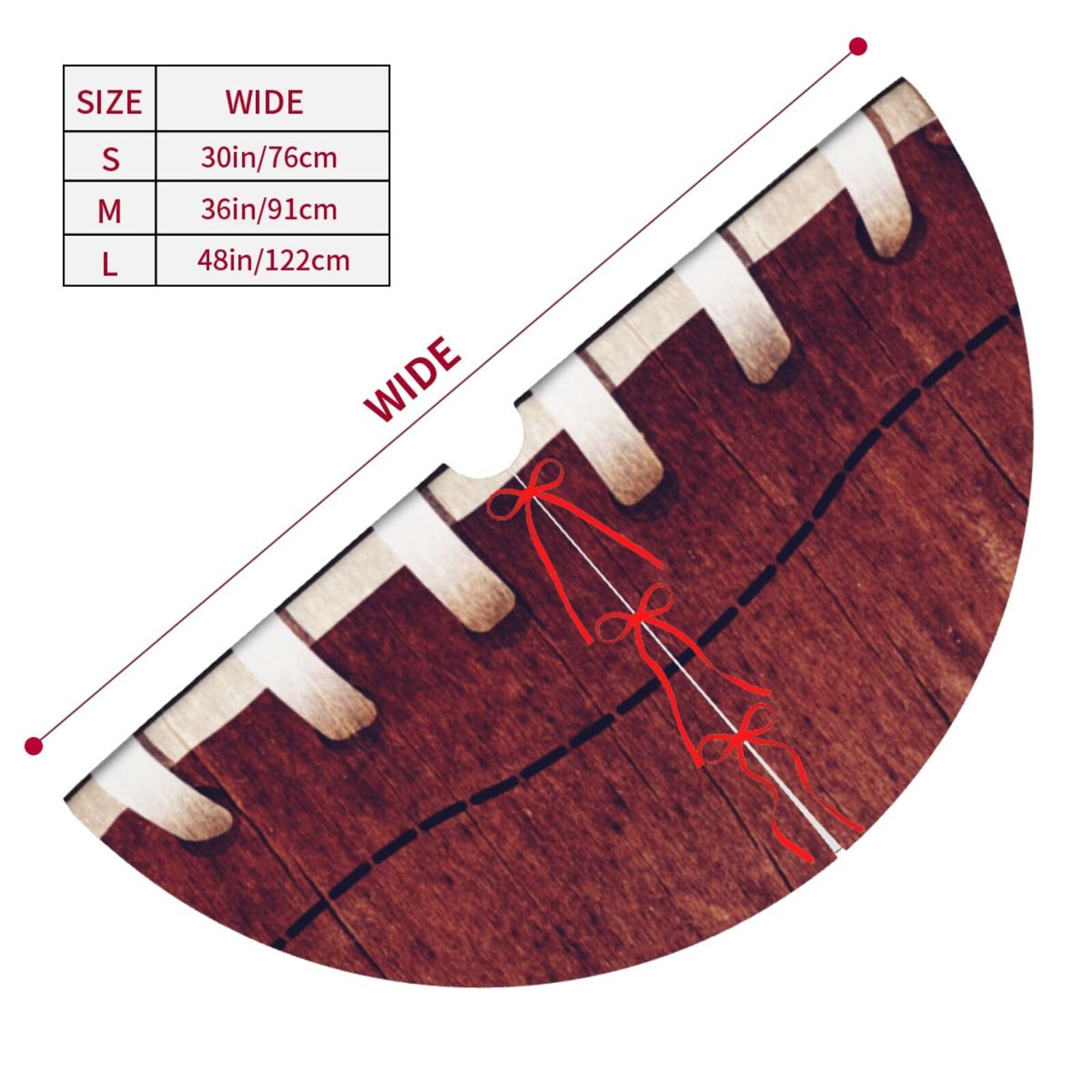 Condition photo showing New/Like New for football traditional christmas tree skirt holiday party xmas tree skirt mat christmas ornaments decoration 36 inch