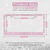 Marco de placa para mujer Amiss Bling, 2 unidades, cristales de strass artesanales, acero inoxidable premium, accesorios para auto con tapas brillantes de diamante (rosa) 3