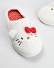 Hello Kitty Pantuflas de Mula Blancas | Calzado de Interior Esponjoso con Orejas y Moño 3D | Diseño de Cara de Personaje de Dibujos para Mujer | Pantuflas Suaves para Hogar 8