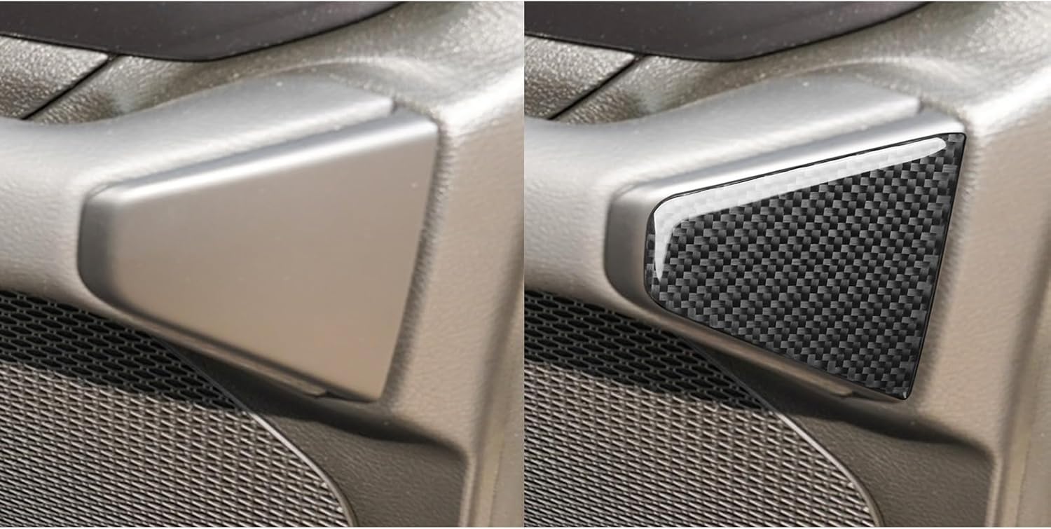 NVCNX Real Carbon Fiber Compatible with Jeep Wrangler JL Wrangler Unlimited JLU Gladiator JT Sport Rubicon Sahara 2018 2019 2020 2021 2022 2023 Dashboard AC Panel Dash Cover Trim Interior Accessories