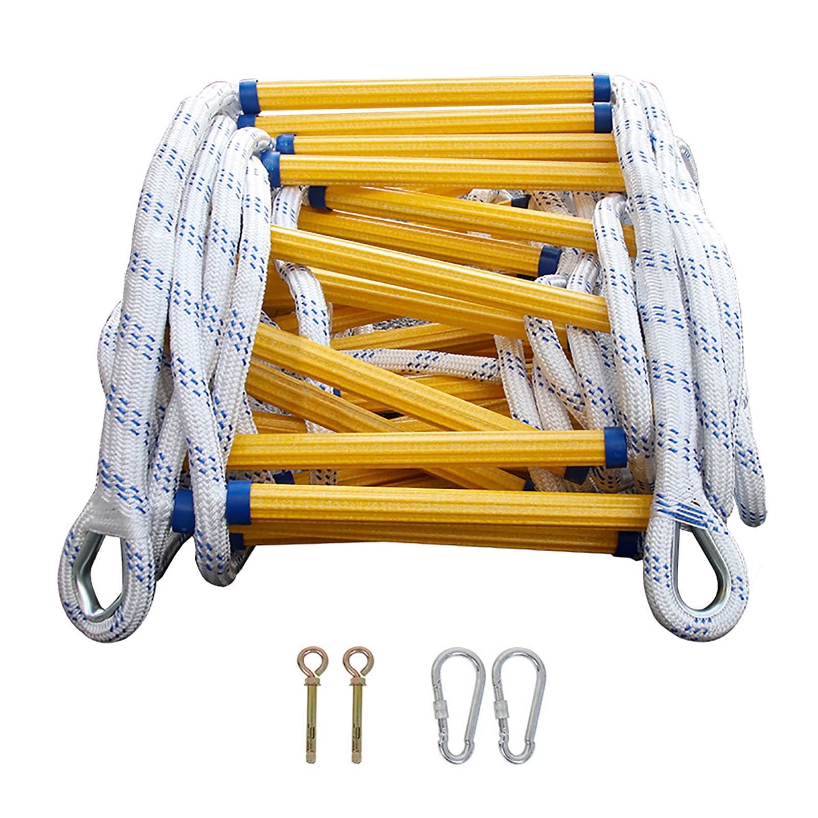 Climbing Rope Ladder Fire Escape Rope Ladders,Emergency Fire Escape Ladder,Load 900lb,Multifunctional Safety Ladder for Indoor or Outdoor Play Set,Playground,Easy to Use (Size : 15m/49.2ft)-image-2