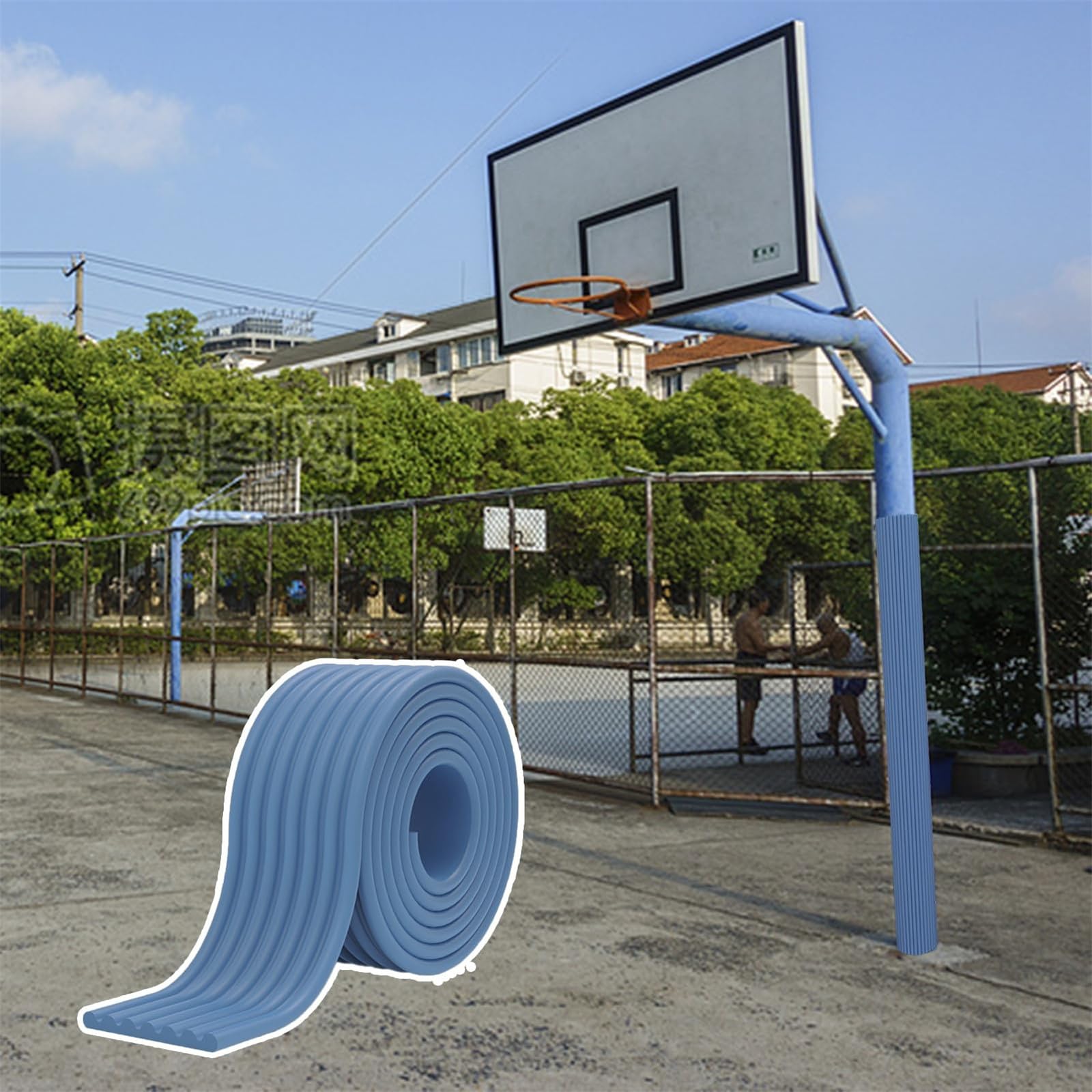 Generico Imbottitura per Palo da Basket Rivestimento Protettivo 8 mm Spessore Autoadesivo Anticollisione