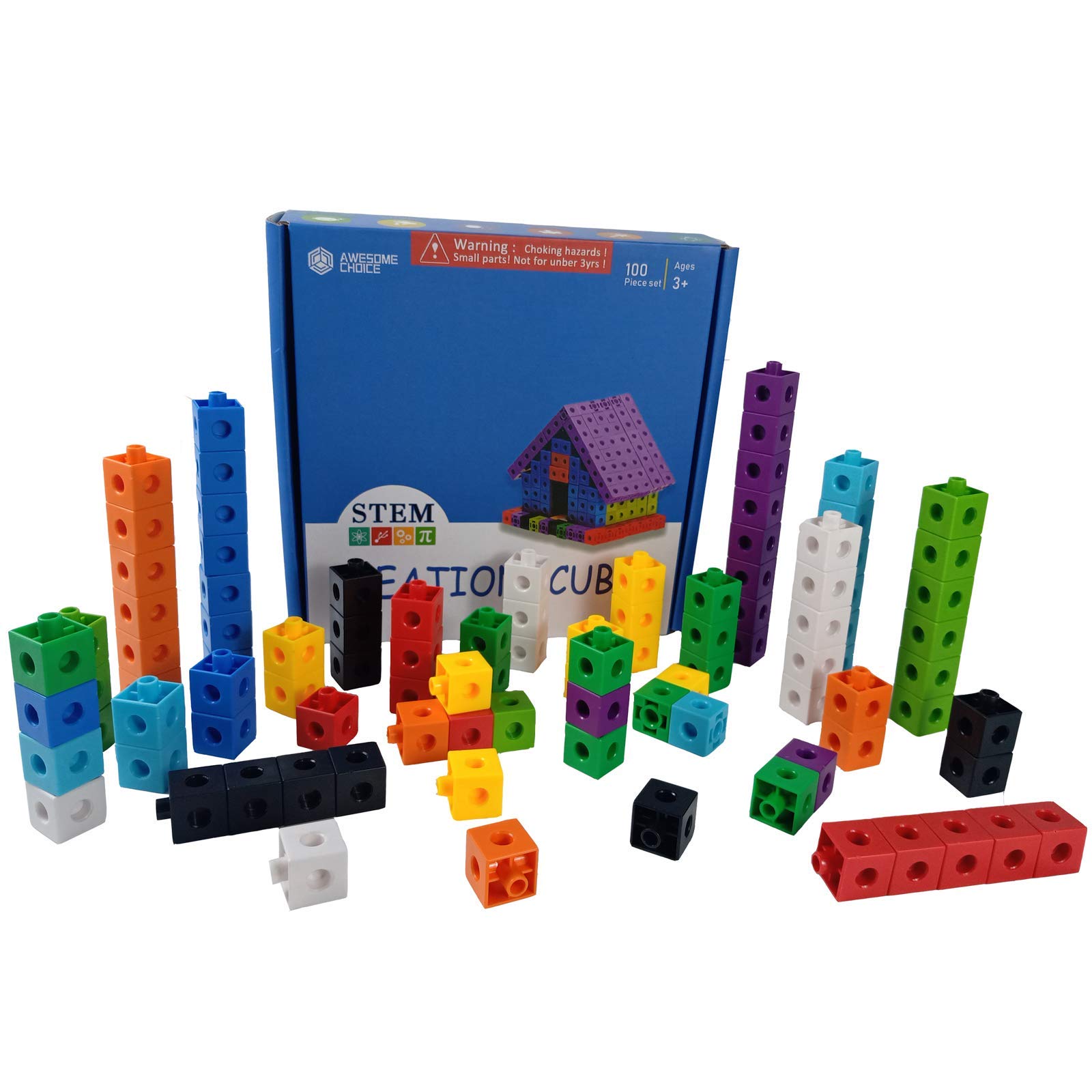 Unlimited Creation Cubes 100 Piece Snap Unit Cubes Centimeter Cube and