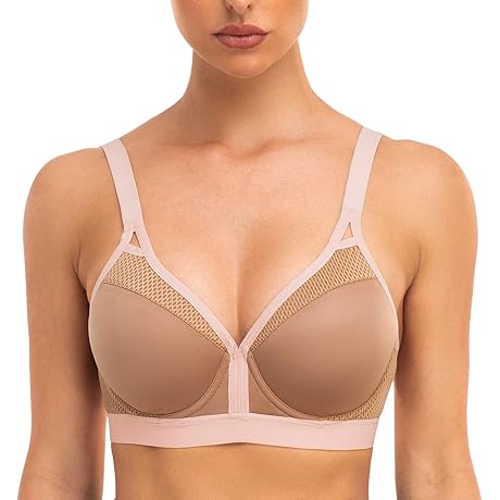Women's Supportive Underwire Sports Bras for High Impact