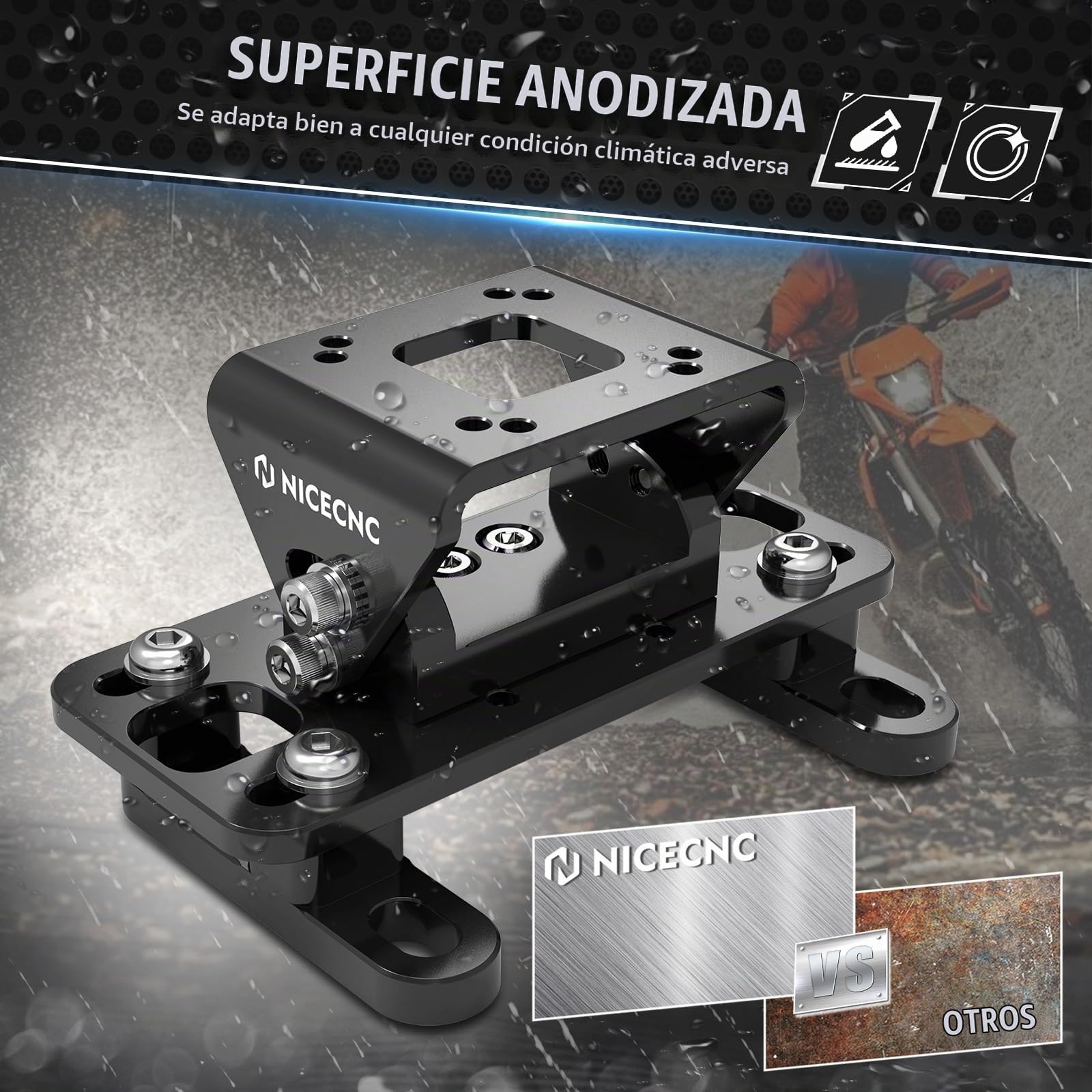 NICECNC Soporte Ajustable para GPS Compatible con 125-530 SX/SX-F/EXC/EXC TPI/EXC-F/XC/XC-F/XC-W/XC-W TPI/XCF-W 2004-2024, Ver Ajuste
