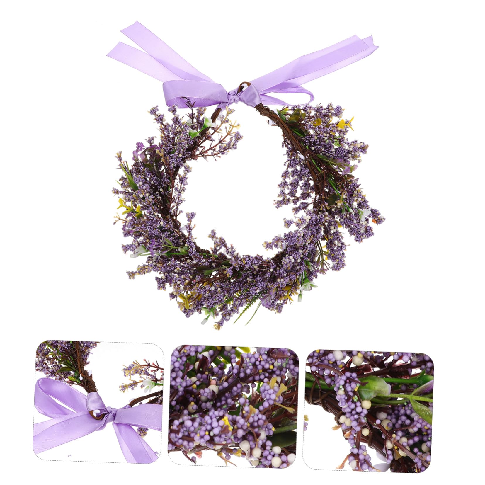 VICASKY 4 Stück Braut Blumenkranz Stirnband Leicht Komfortabel Lebensechte Hochzeitskopfbedeckung Vielseitig für Hochzeit Party Fotoshootings Zarter Haarschmuck für Damen Mädchen