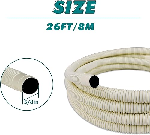 Miniatura 8 de Tubo universal de manguera de drenaje de agua para aire acondicionado, para aire acondicionado mini dividido, sistema de bomba de calor, solo