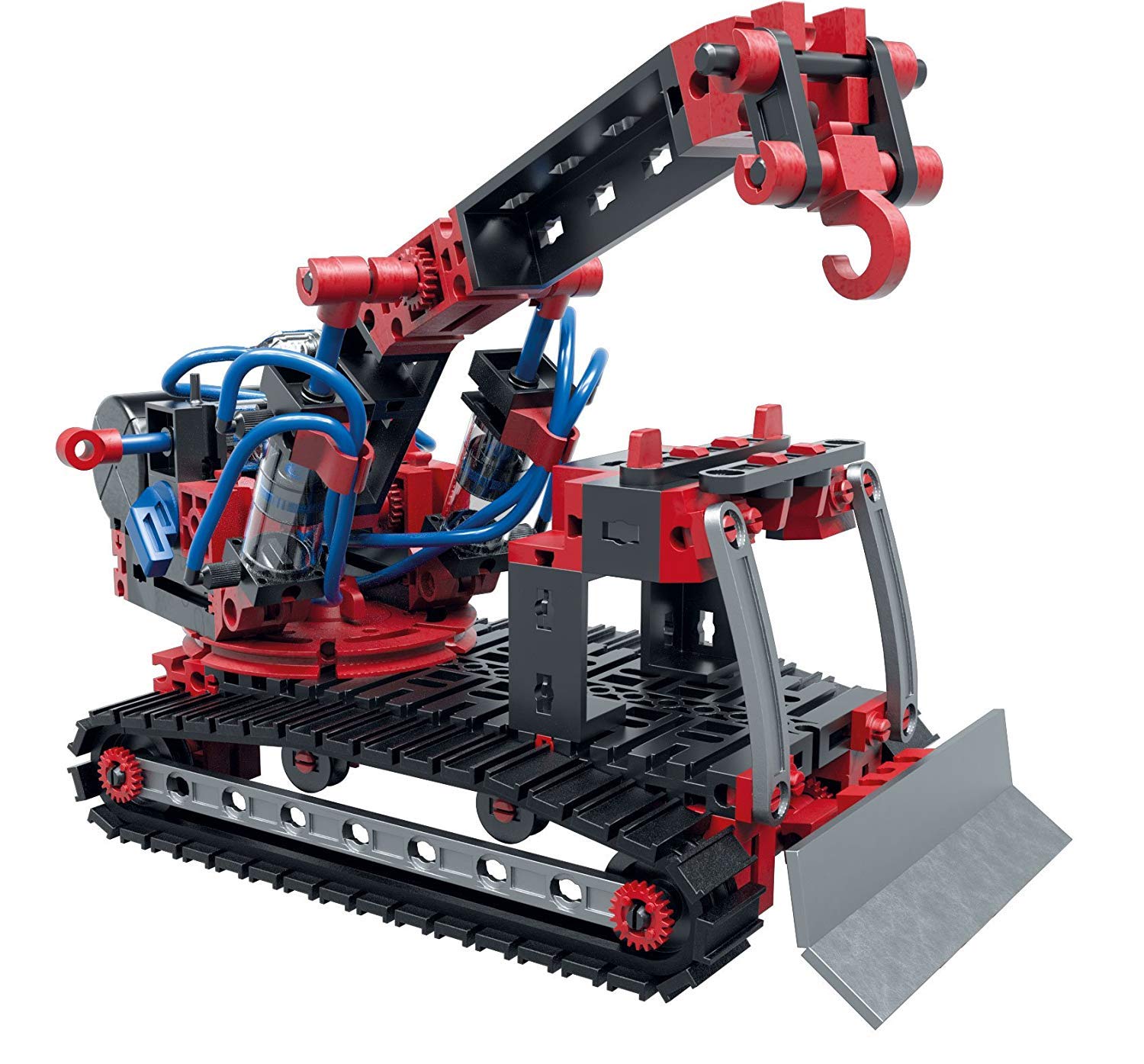 fischertechnik Experimentierbaukasten Mechanic + Static 2 - der optimale Technik Baukasten & Pneumatic Power - der Pneumatik Spielzeug Bagger & 4 weitere Modelle Spielspaß