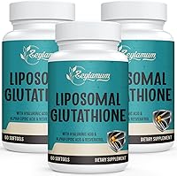 Vista 8 de Cápsulas blandas de glutatión liposomal de 2400 MG, absorción máxima, forma activa reducida de L-glutatión (GSH), con ácido hialurónico