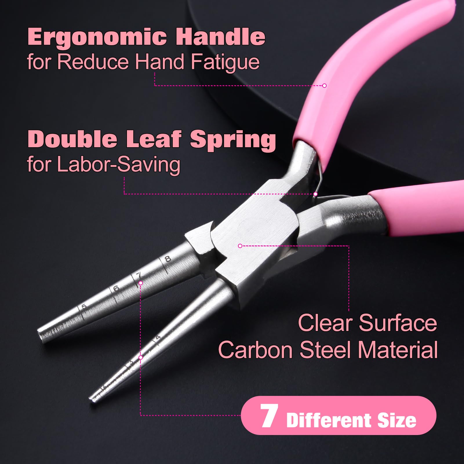 SPEEDWOX Wire Looping Pliers Precision Round Nose Pliers for Jewelry Making Jewelry DIY Plier Jewelry Tool (2-8mm Loops) for Beading Jewelry Making and Wire Forming - Image 2