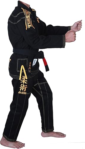 Twister Black Mamba Brazilian Jiu Jitsu Gi Uniforme BJJ Preencogido Con cinturón BJJ GRATIS y bolsa Gi GRATIS