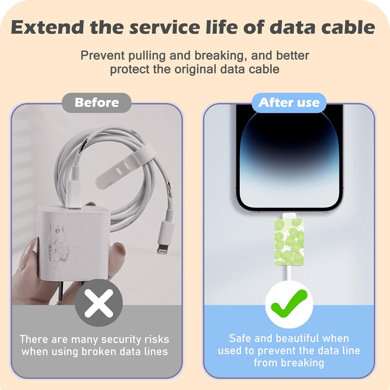 DIY Charger Cover For IPhone Cord Protector With Butterflies Design