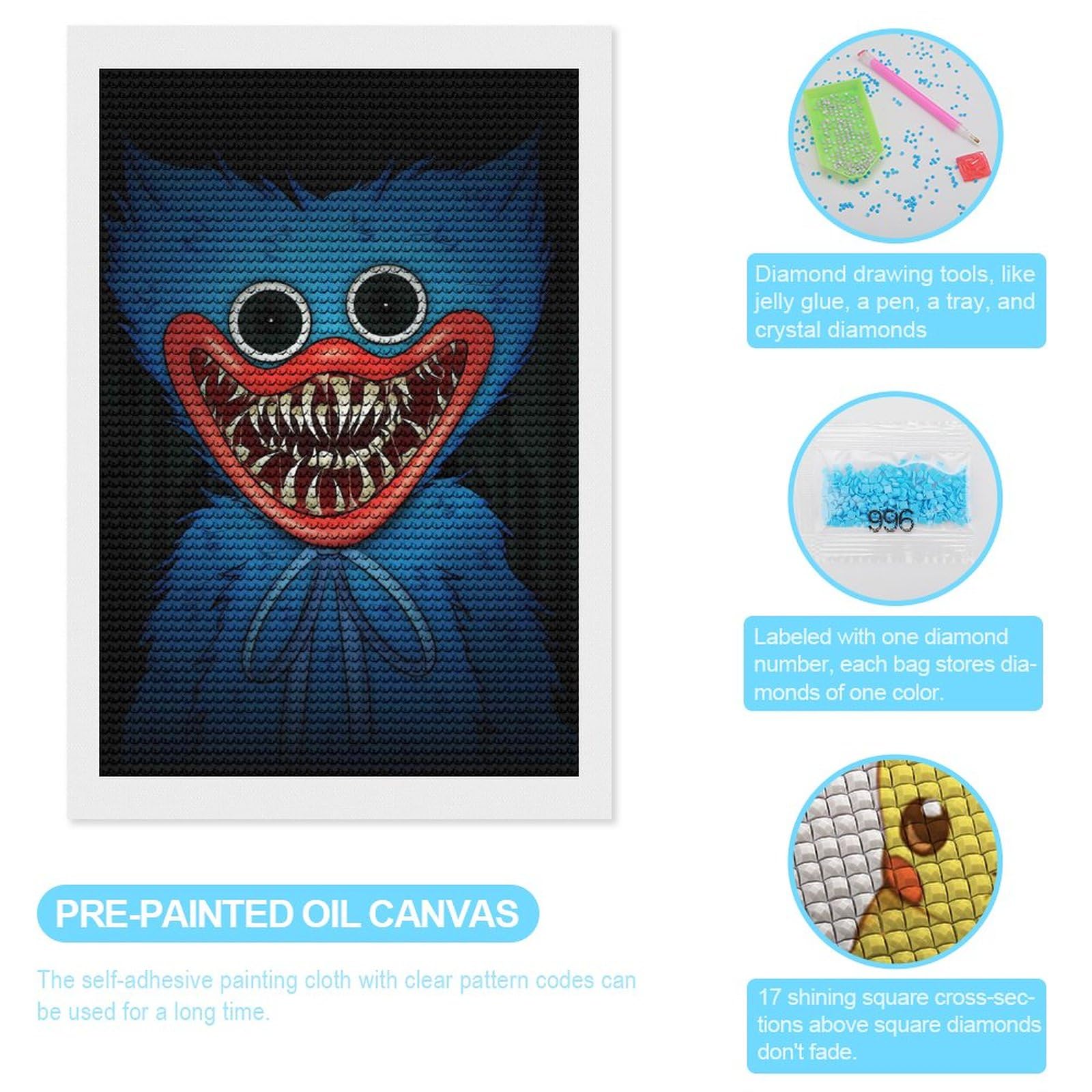 Amazon | ダイヤモンドアート アニメ ダイヤモンド塗装 ハギー