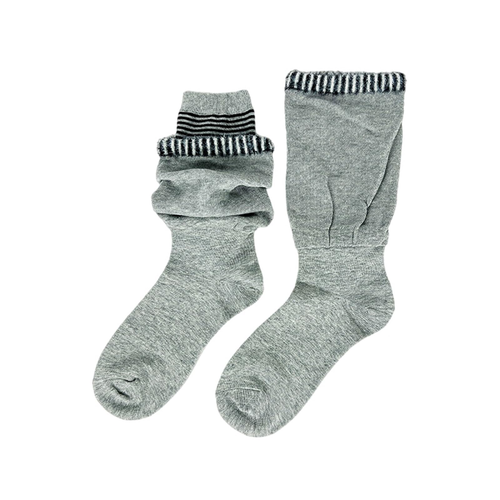 Chaussettes froissées en coton et chaussettes de sport grises style kawaii 5 paires