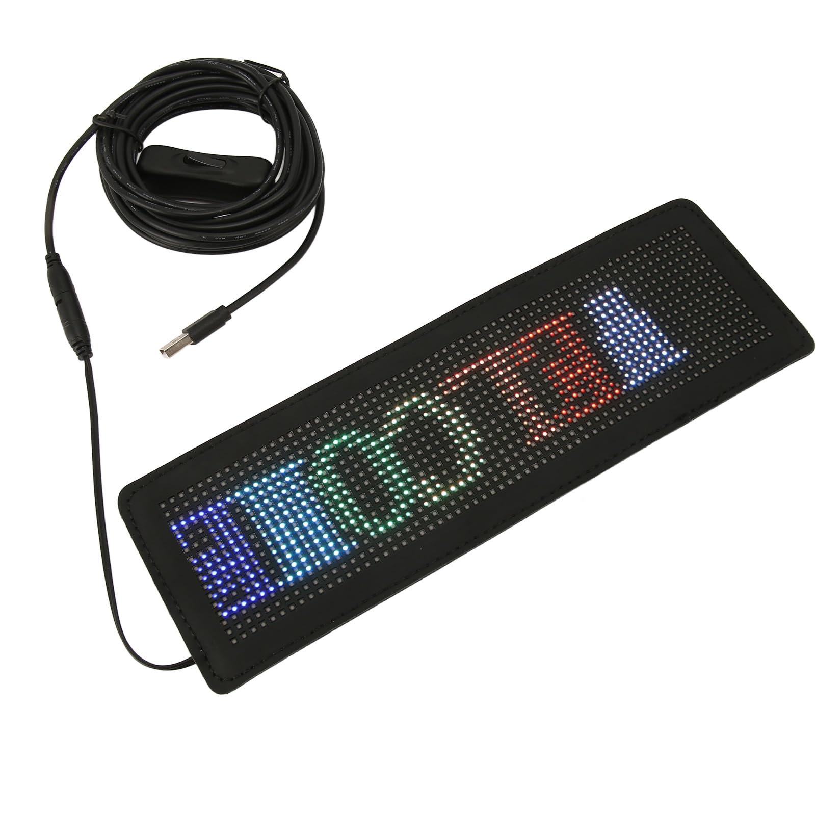 Display Pubblicitario Luminoso RGB Programmabile per Insegne per Auto a LED per Installazioni di Eventi Aziendali 28,5 X 9 Cm