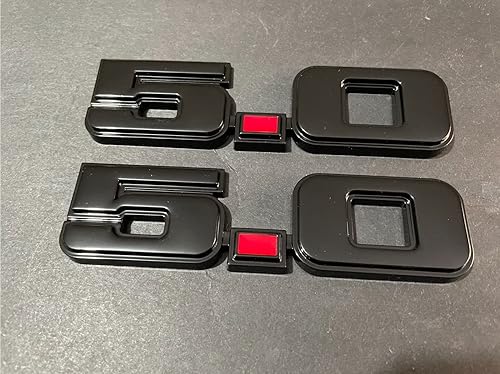 Miniatura 2 de 2 emblemas de logotipo de motor de 5.0 litros, insignias 3D, placa lateral de guardabarros, placa de identificación derecha e izquierda, calcomanía