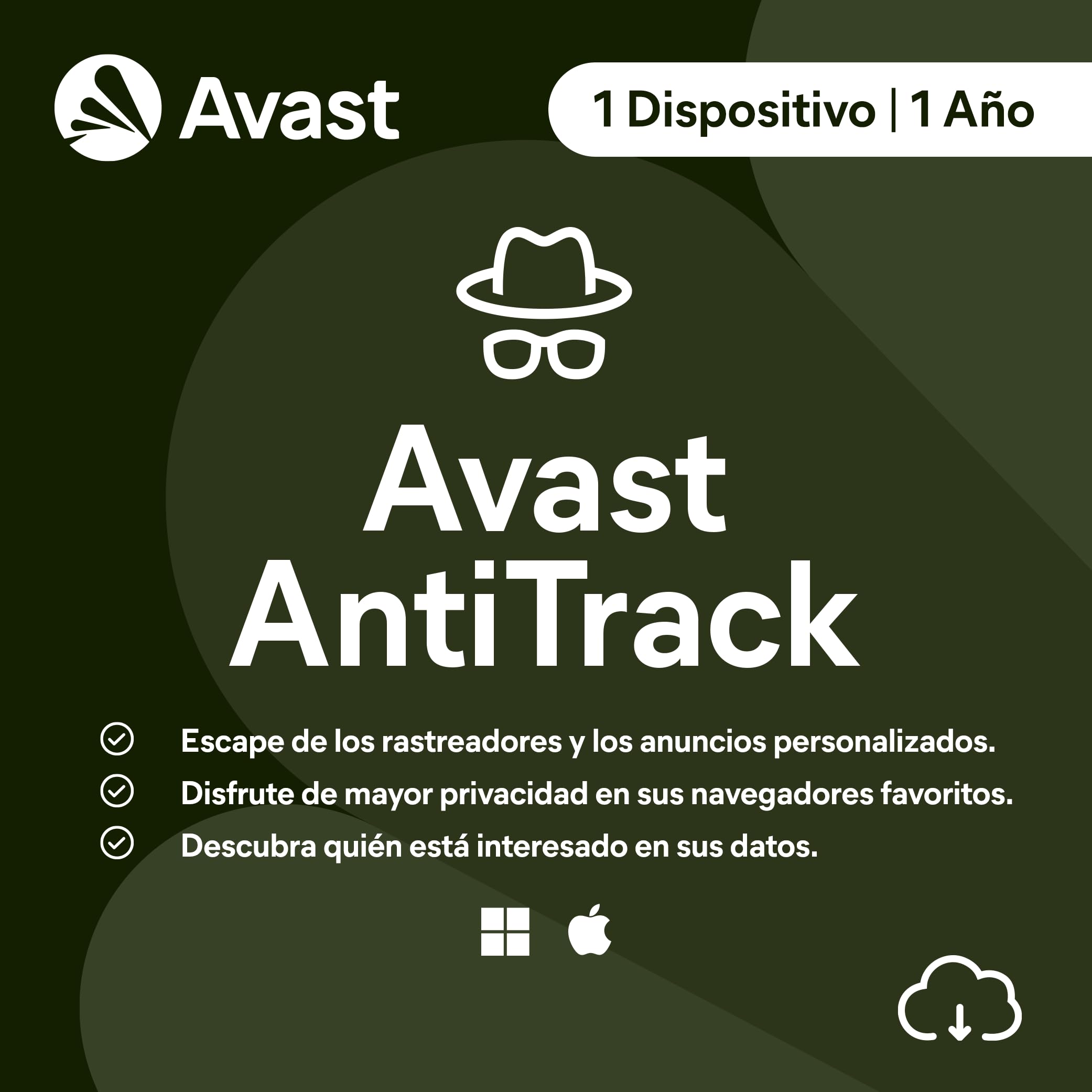 Avast AntiTrack Premium 2025 | 1 Dispositivo | 1 Año | Descarga digital