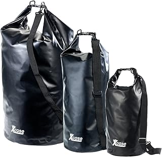 Xcase Rucksack wasserdicht: Wasserdichter Packsack 16 Liter, schwarz (Regenfester Packsack)