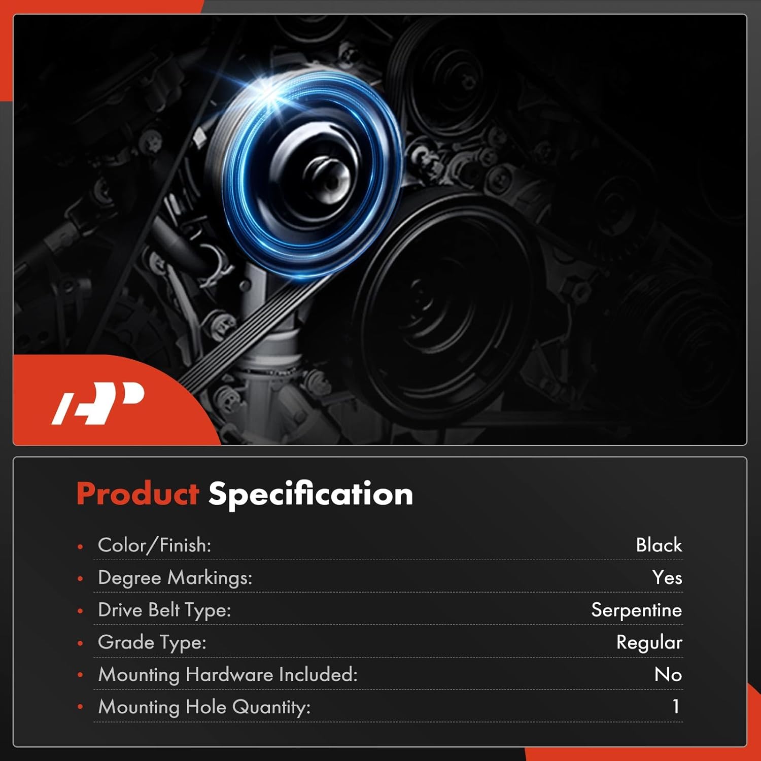 A-Premium Engine Harmonic Balancer Crankshaft Pulley Compatible with Toyota Camry 2012-2019, Highlander 2009-2017 2019, Sienna 2011-2013, Avalon, Venza & Lexus ES300h & Scion tC, L4 2.5L 2.7L