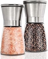 Vista 7 de Gulex® Molinillo de pimienta, molinillo de sal recargable (paquete individual) molinillo de pimienta negra de grosor ajustable, salero de mar
