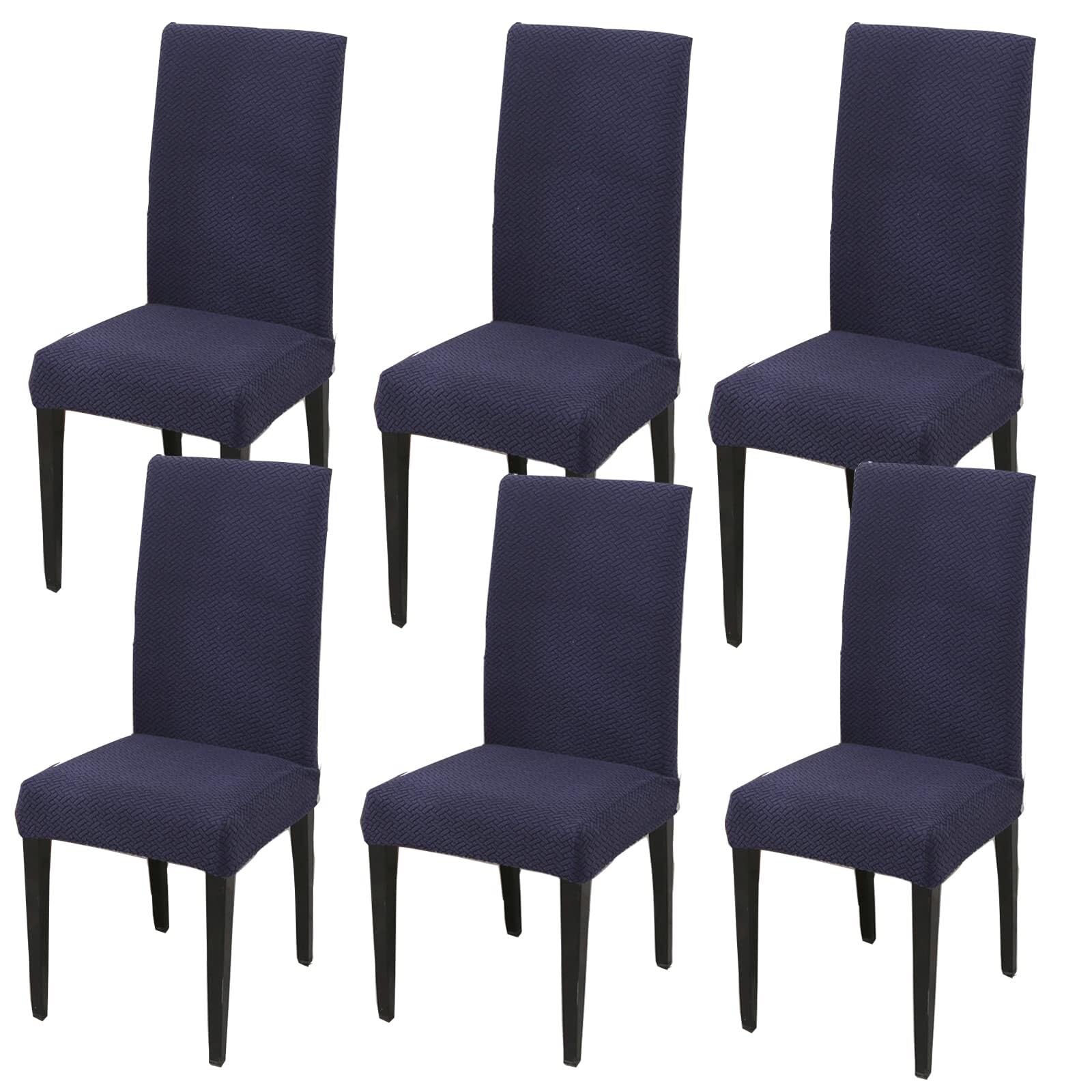 NMVAWIPT Chair Covers, Stretch For Dining Chairs, Removable Washable Slipcovers, Universal For Home Ceremony Wedding Party(#9,6pcs)