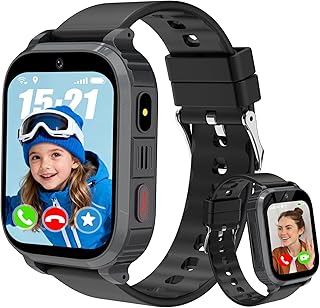 GPS Smart Watch Child 4G, Smartwatch Children GPS and Calls, Video/Voice Chat, Class Mode, SOS, Calendar, Alarm Clock, 7Ga…